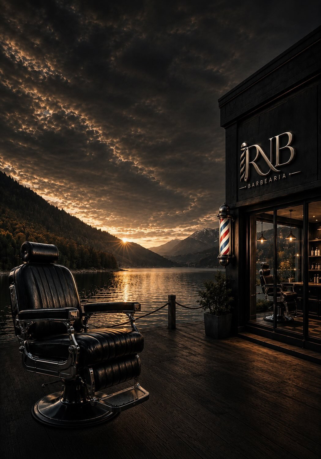 RNB Barbearia interiér